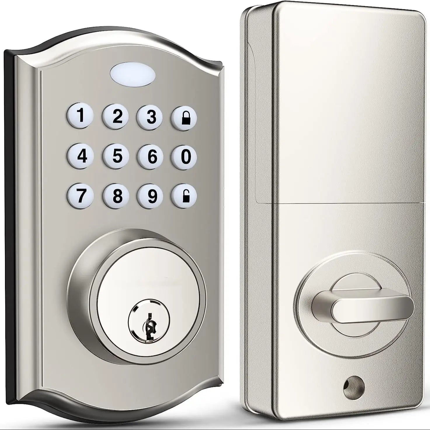 Keyless Entry Door Lock - Electronic Door Lock with Keypad, Smart Latch Lock with Automatic Lock, Safe Waterproof Smart Lock 19L