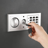 7725 Superior Wall Safe, Electronic and Key Lock Wall Safe for Jewelry Security