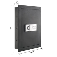 7725 Superior Wall Safe, Electronic and Key Lock Wall Safe for Jewelry Security