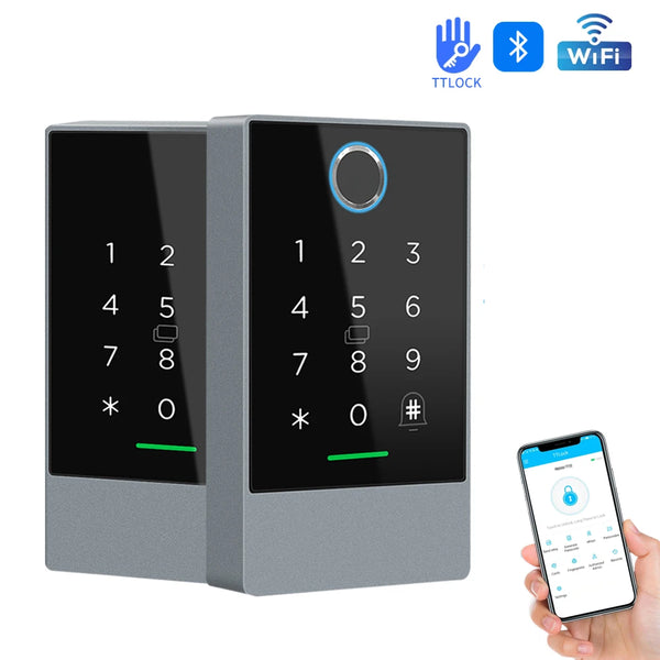 Wifi+Bluetooth Ttlock K3W K3FW K3QW Smart Lock Keypad Waterproof Smart Lock App Alexa Fingerprint Code RFID Card Access Control