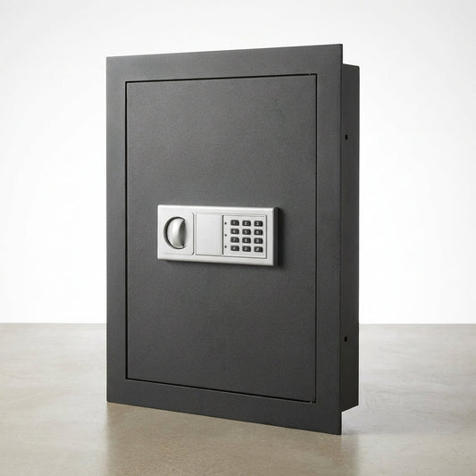 7725 Superior Wall Safe, Electronic and Key Lock Wall Safe for Jewelry Security — Studio Shot