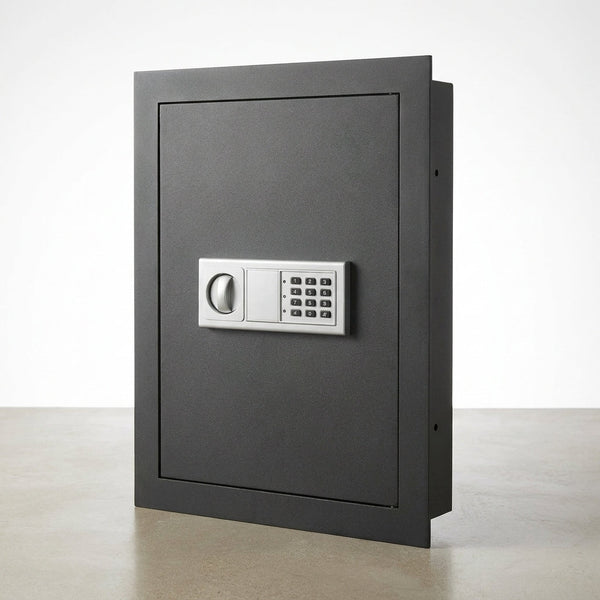 7725 Superior Wall Safe, Electronic and Key Lock Wall Safe for Jewelry Security — Studio Shot