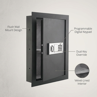 7725 Superior Wall Safe, Electronic and Key Lock Wall Safe for Jewelry Security — infographic