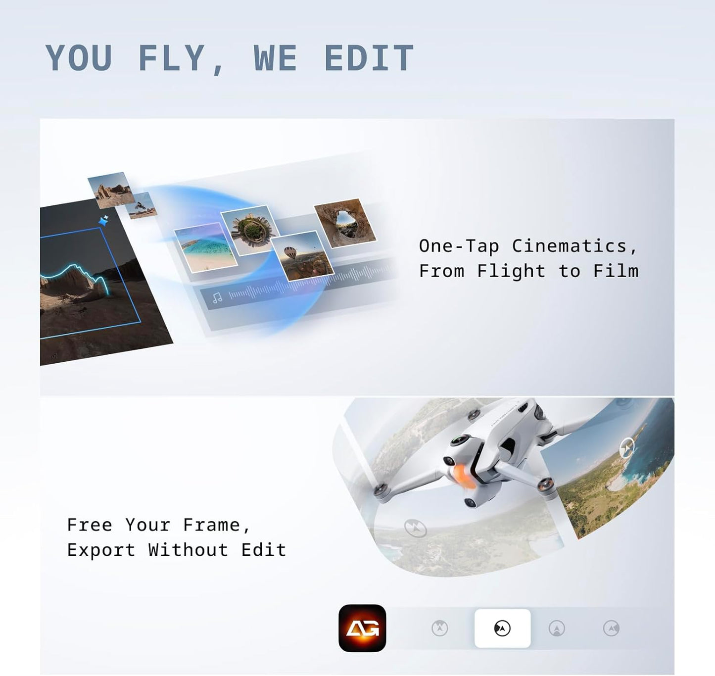 A1 Explorer Bundle (3 Batteries) - 8K 360 Drone for Immersive Flight, Point-To-Fly Motion Control, Obstacle Avoidance, 249G & Foldable, Deep Track, Auto Return, 10Km Range, Auto Edit