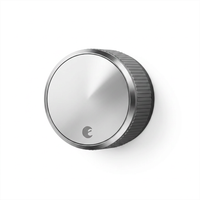 Wifi Smart Lock Silver (Retrofits over Existing Deadbolt) — Studio Shot