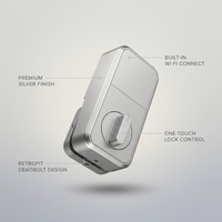 Wifi Smart Lock Silver (Retrofits over Existing Deadbolt) — infographic