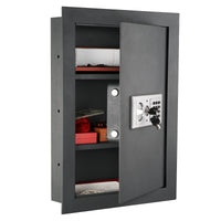 7725 Superior Wall Safe, Electronic and Key Lock Wall Safe for Jewelry Security
