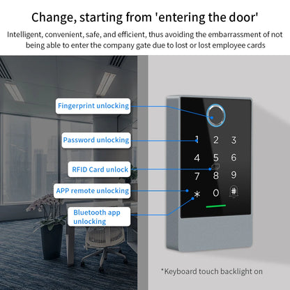 Wifi+Bluetooth Ttlock K3W K3FW K3QW Smart Lock Keypad Waterproof Smart Lock App Alexa Fingerprint Code RFID Card Access Control